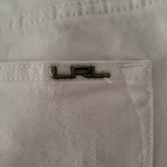 Lauren Ralph Lauren Cotton Denim Jeans, Ivory, Modern Straight Ankle, Women’s 10 - Picture 4 of 9